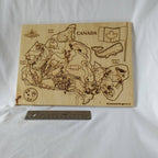 Wooden Canada map puzzle with native animal pieces, photo 5