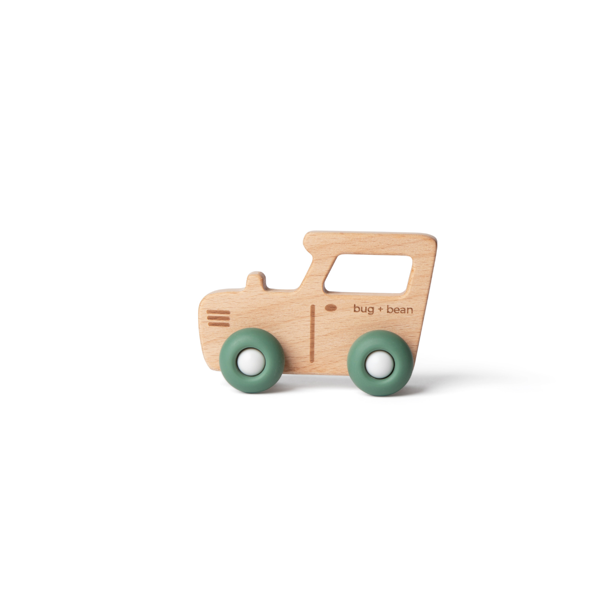 Wooden toy tractor for toddlers