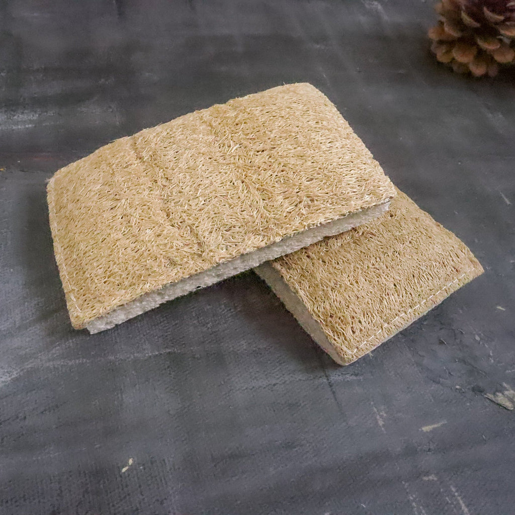 Pot cleaning kit with solid dish soap bar, bamboo soap dish, sisal brushes and eco sponges, photo 4