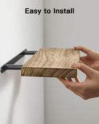 Natural wood floating shelves, set of 4, photo 5
