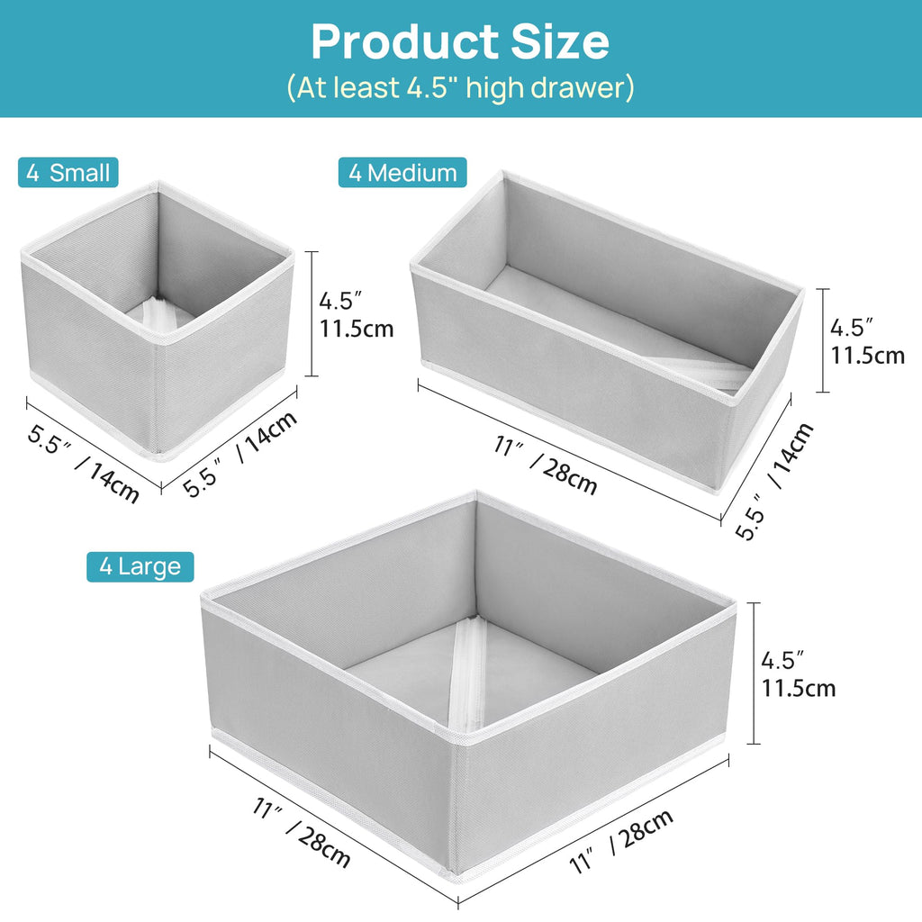 Fabric drawer organizers, set of 12, photo 2