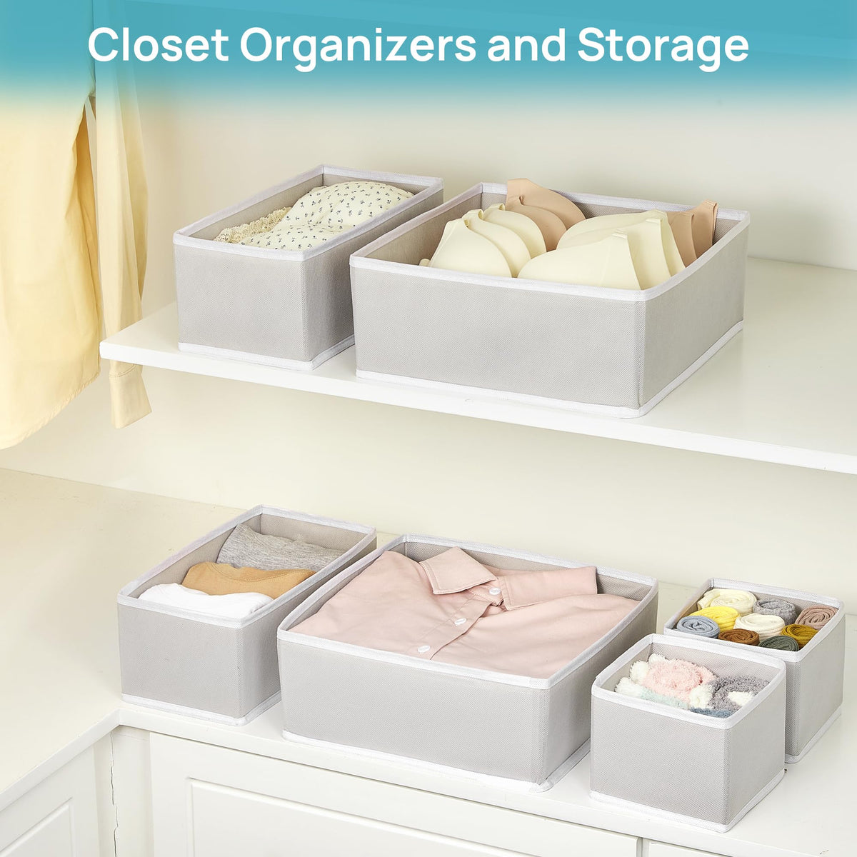 Fabric drawer organizers, set of 12, photo 5