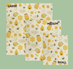 Reusable beeswax food wraps 3-pack, photo 2