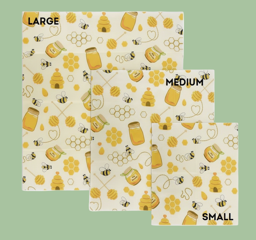 Reusable beeswax food wraps 3-pack, photo 2