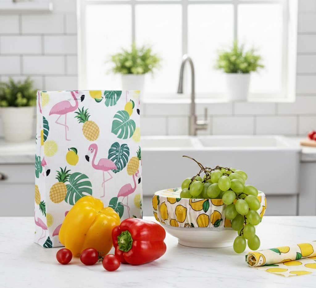 Reusable beeswax food bags 2-pack, photo 5