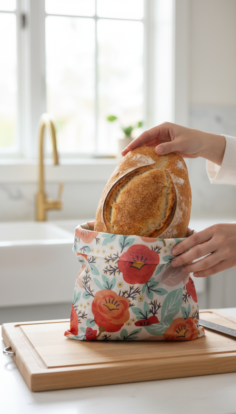 Reusable beeswax food bags 2-pack, photo 13