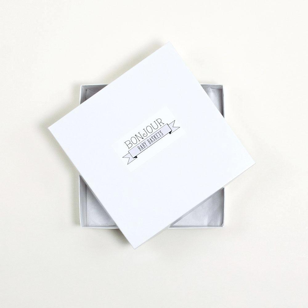 Baby bunny gift set with organic muslin swaddle and bonnet, photo 4