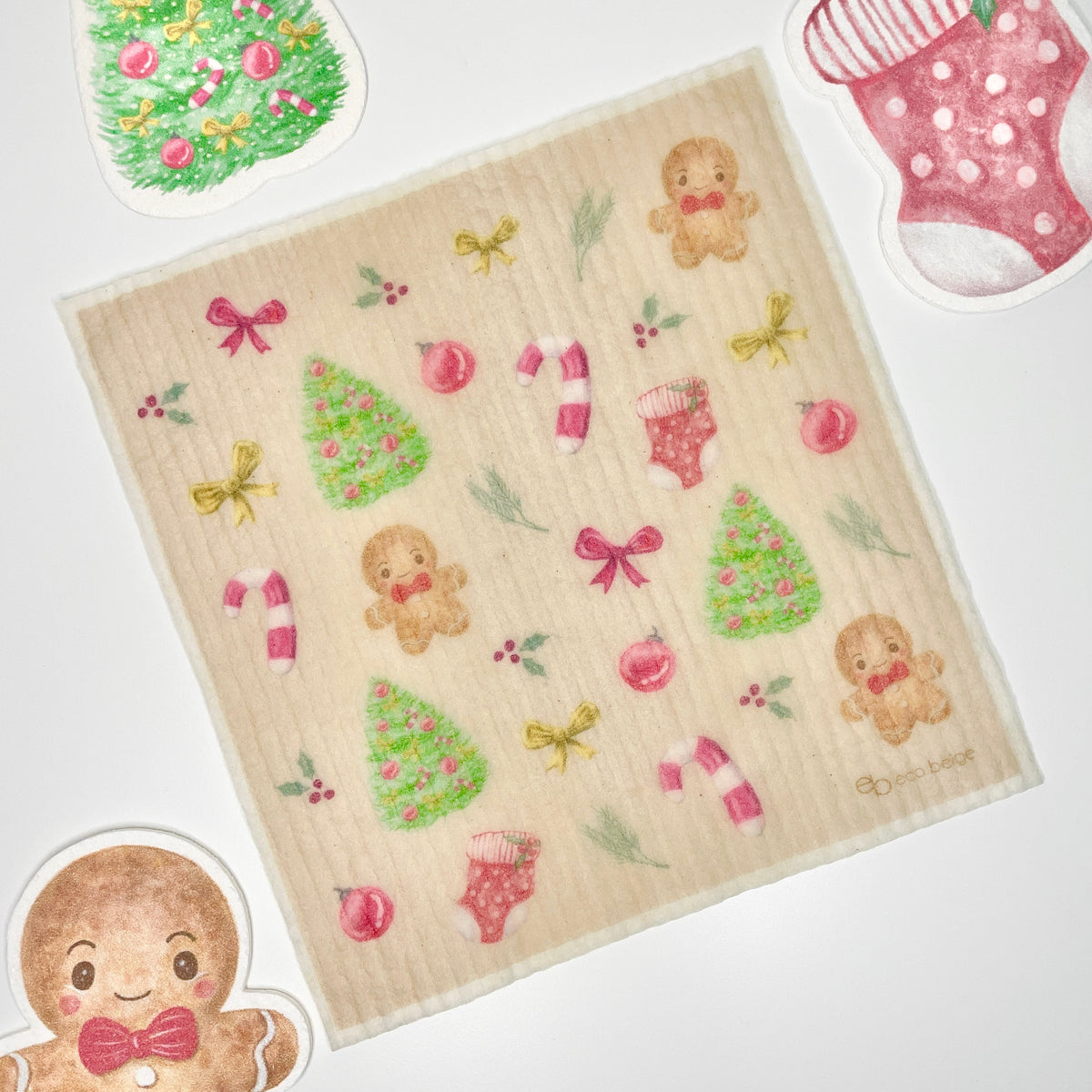 Christmas Swedish sponge cloth
