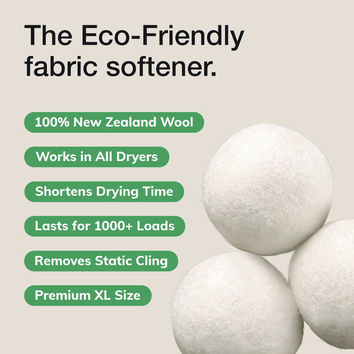 Natural wool dryer balls, photo 2