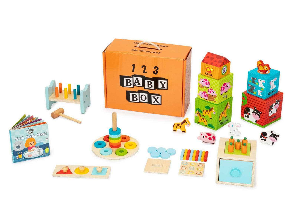Montessori play box for babies 13 to 15 months