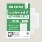 Plastic-free laundry detergent sheets