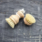 Refillable sisal dish hand brush with spare replacement head