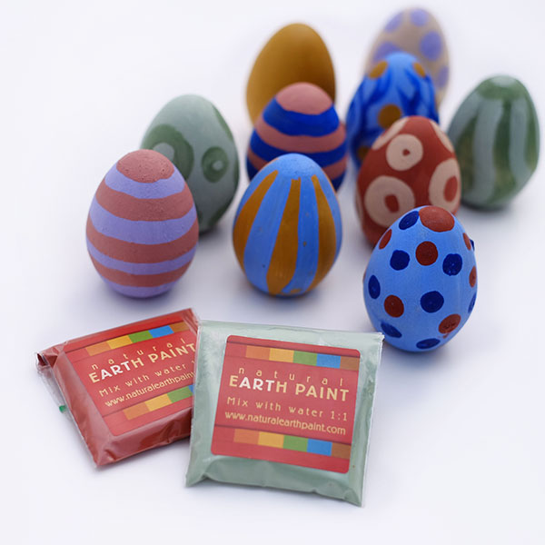 Wooden egg painting kit with natural earth paint, photo 3