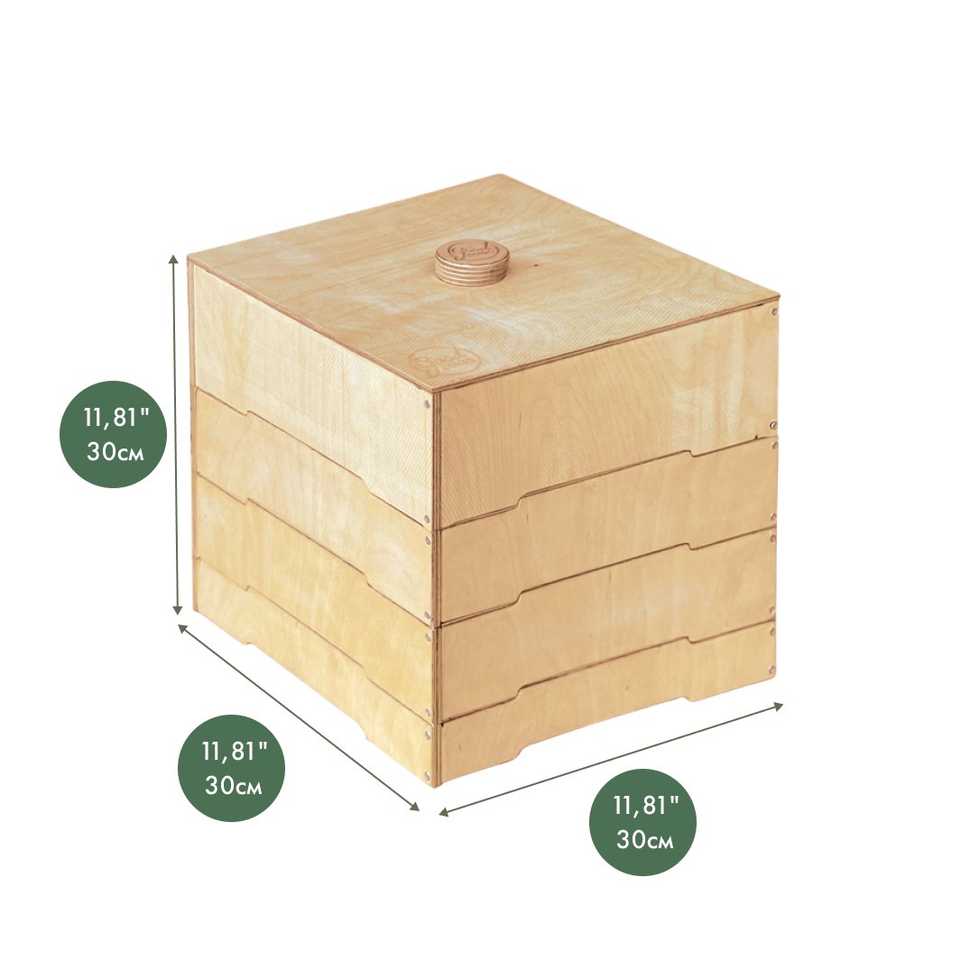 Wooden building brick sorter and storage box, photo 5